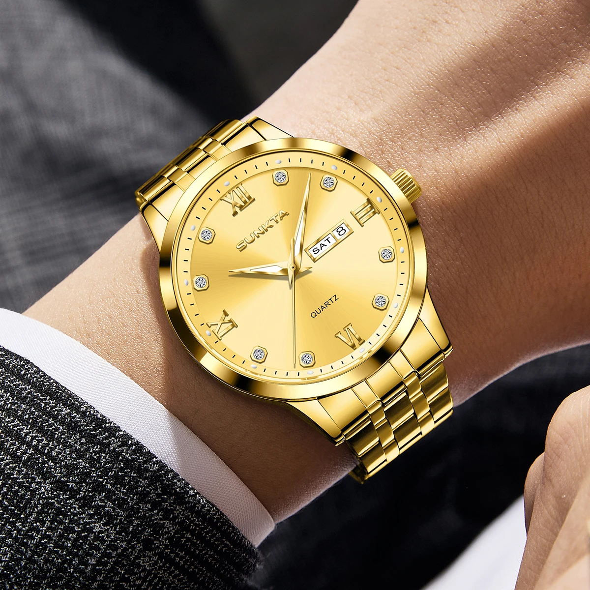 

SUNKTA 2026 Original watches for men Quartz Top Luxury Brand men sports watches Classic Waterproof Business Calendar male watch