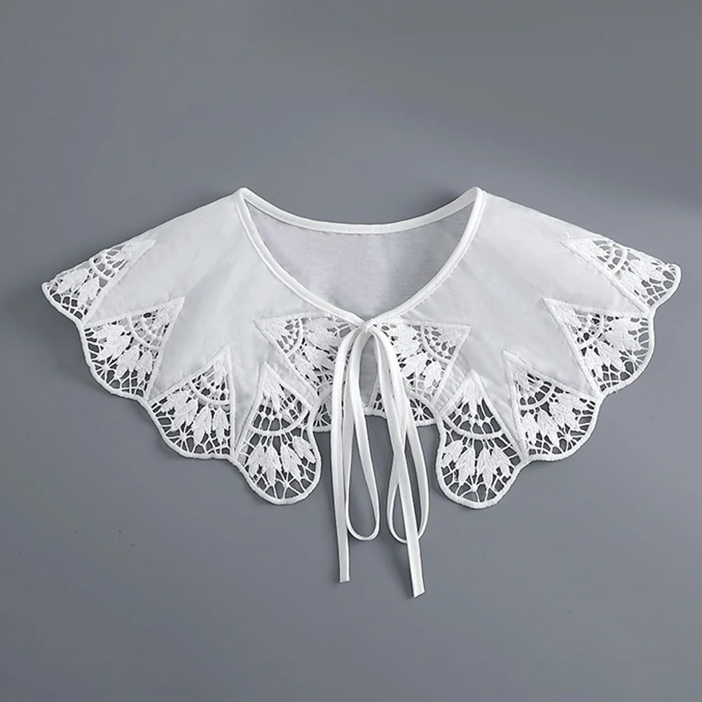 

Chiffon Fake Collar Detachable Women'S Dickey Scarf Sweet Ruffled Neck Collar For Office Lightweight Fashionable All