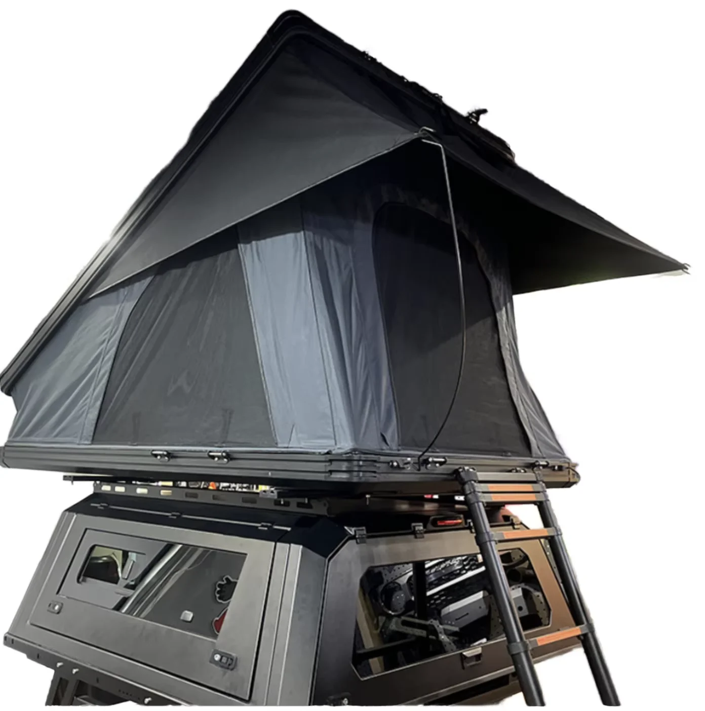 Dream Car Hot Sale ABS Triangular Roof Tent Aluminum Pop-up F150 Tacoma Double Layer Oxford Cloth Four-season Large Space UV50+