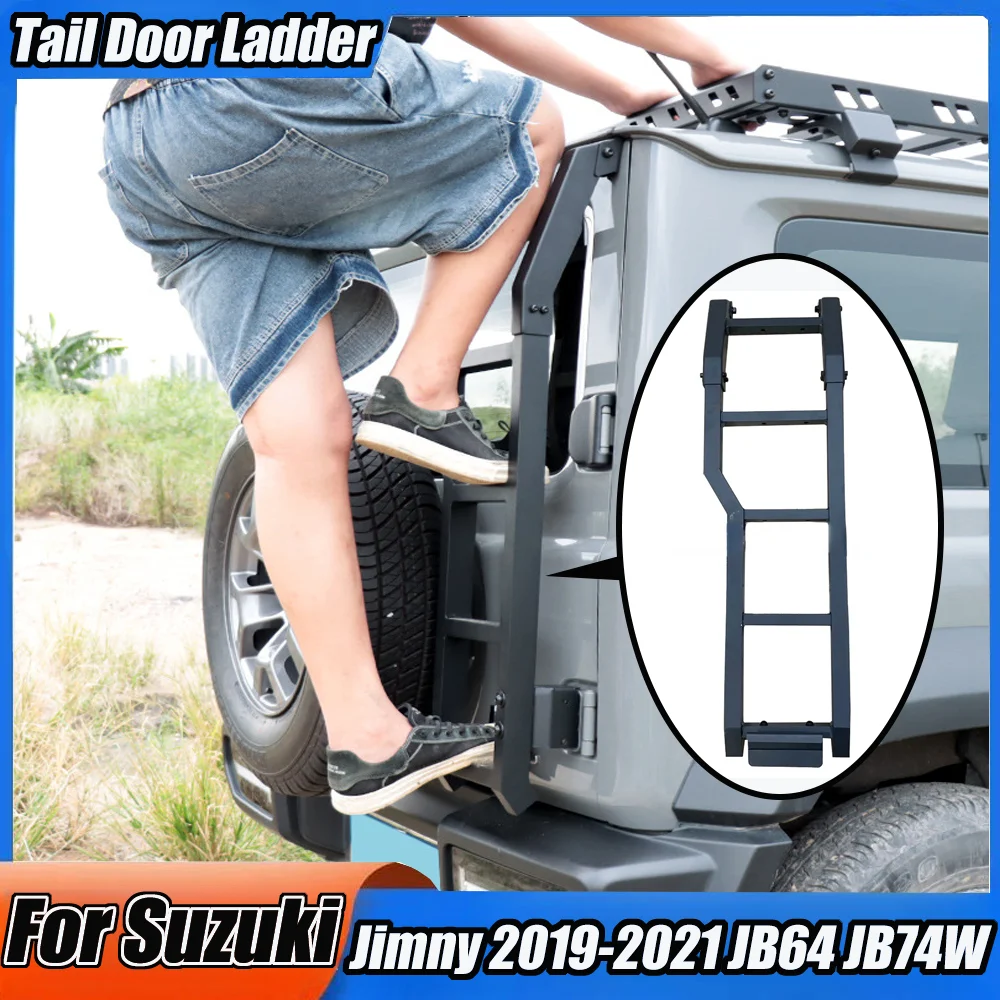 For Suzuki Jimny 2019-2021 JB64 JB74W Car Rear Door Tail Door New Pattern Protection Framework Ladder Car Ornament Accessories