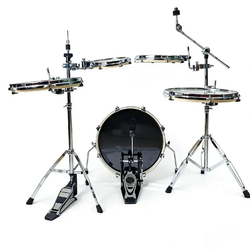 Foldable Portable Practice Acoustic Percussion Pad Maple Oilpaper Heads