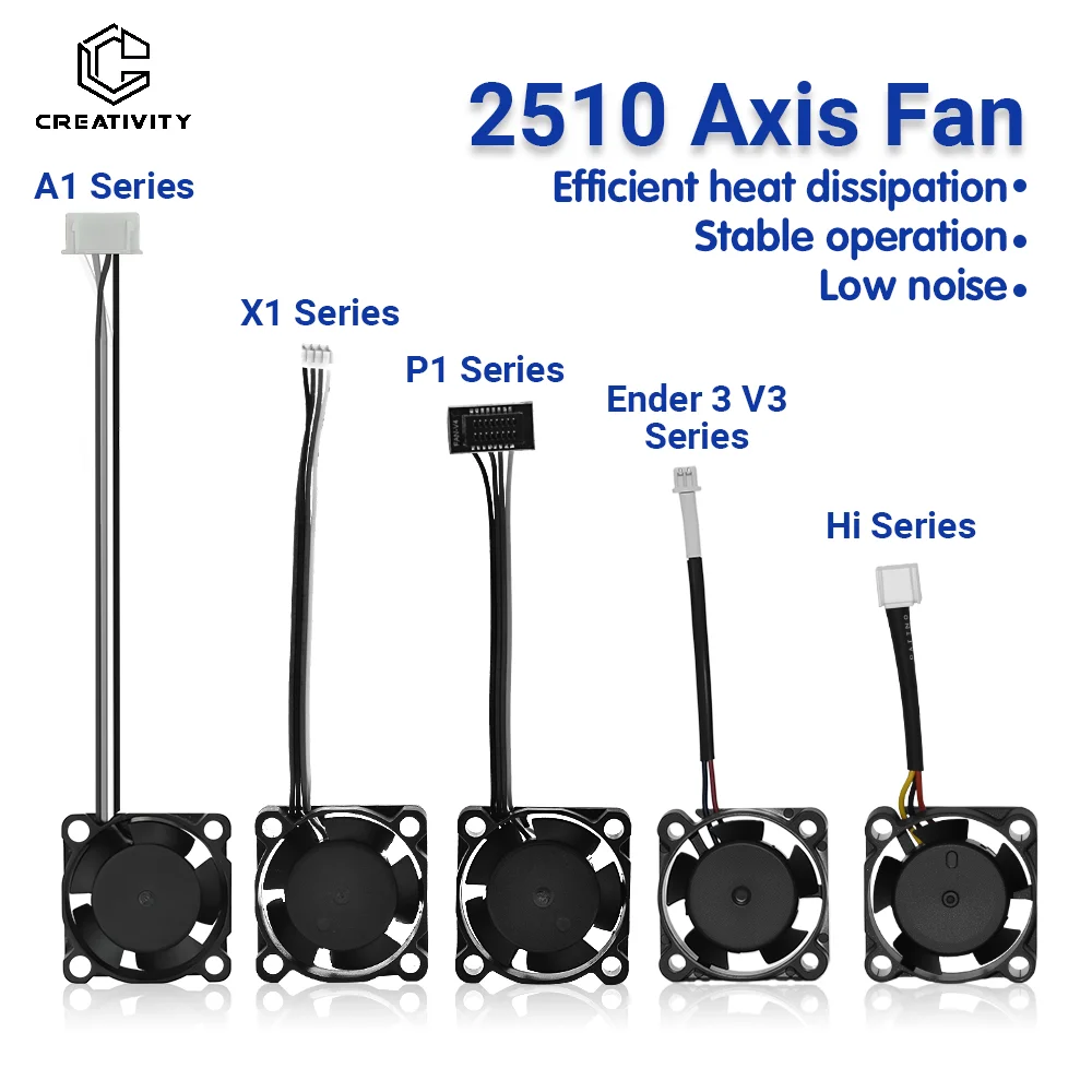 2510 مروحة محورية بدون فرش مزدوجة كروي تيار مستمر 24 فولت مروحة لـ CR-10SE/Ender3 V3 SE/V3 KE/ HI 5 فولت لمختبر بامبو P1P/X1C A1/A1 mini #1