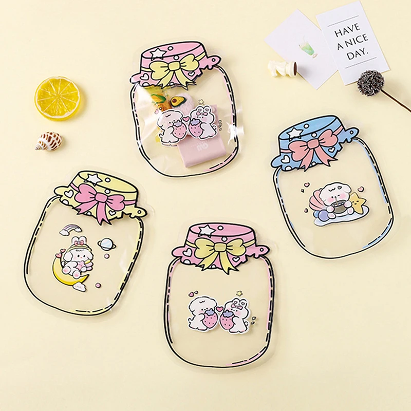 10Pcs Cute Bottles Shape Zipper Bags Candy Cookie Packaging Bags Food Gift Wrapping Supplies Birthday Party Decor