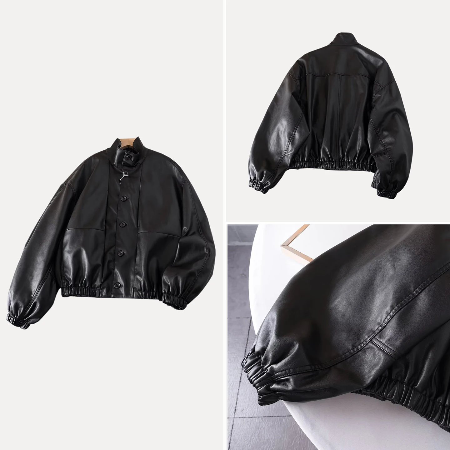 

Sli ort Свободный крой с воротником-стойкой Jaet Ретро Ele Женская модная верхняя одежда Осень 2023 Новое поступление бренда Z