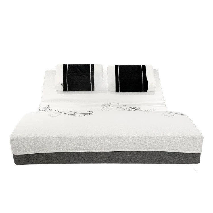 Colchão de massagem inteligente com elevador elétrico ajustável multifuncional, espuma de memória dupla