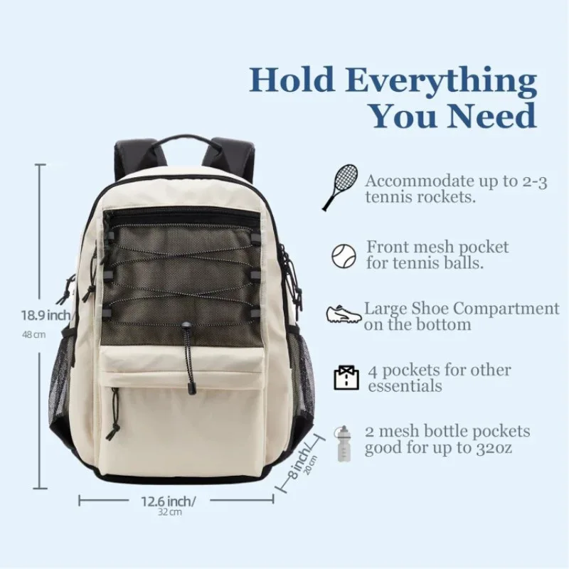 New Hot-selling Racket Bag, Sports Racket Backpack, Large-capacity Travel, Layered Storage Bag, Shoe Independent Warehouse
