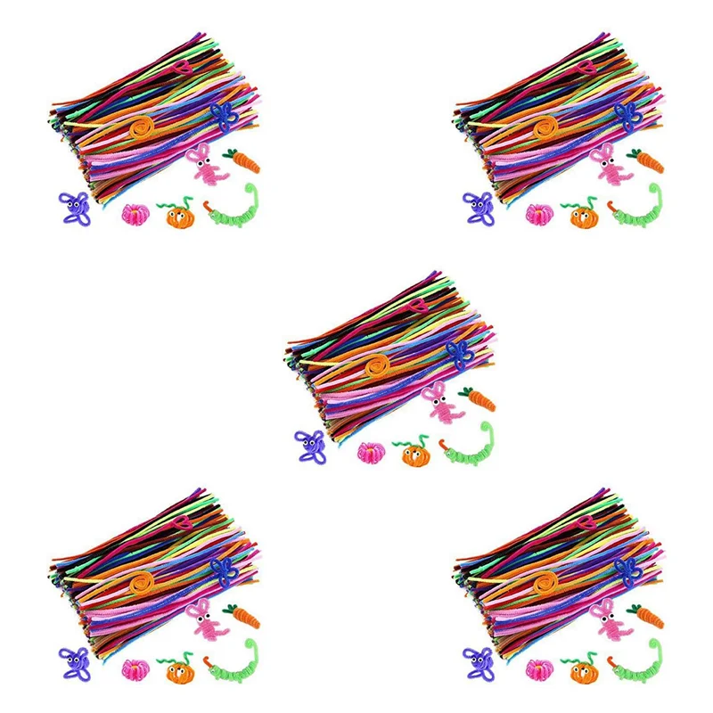 

1000 Pcs Random Colors Pipe Cleaners Chenille Stem 6Mmx12 Inch For DIY Art Crafts Decorations-Y44A