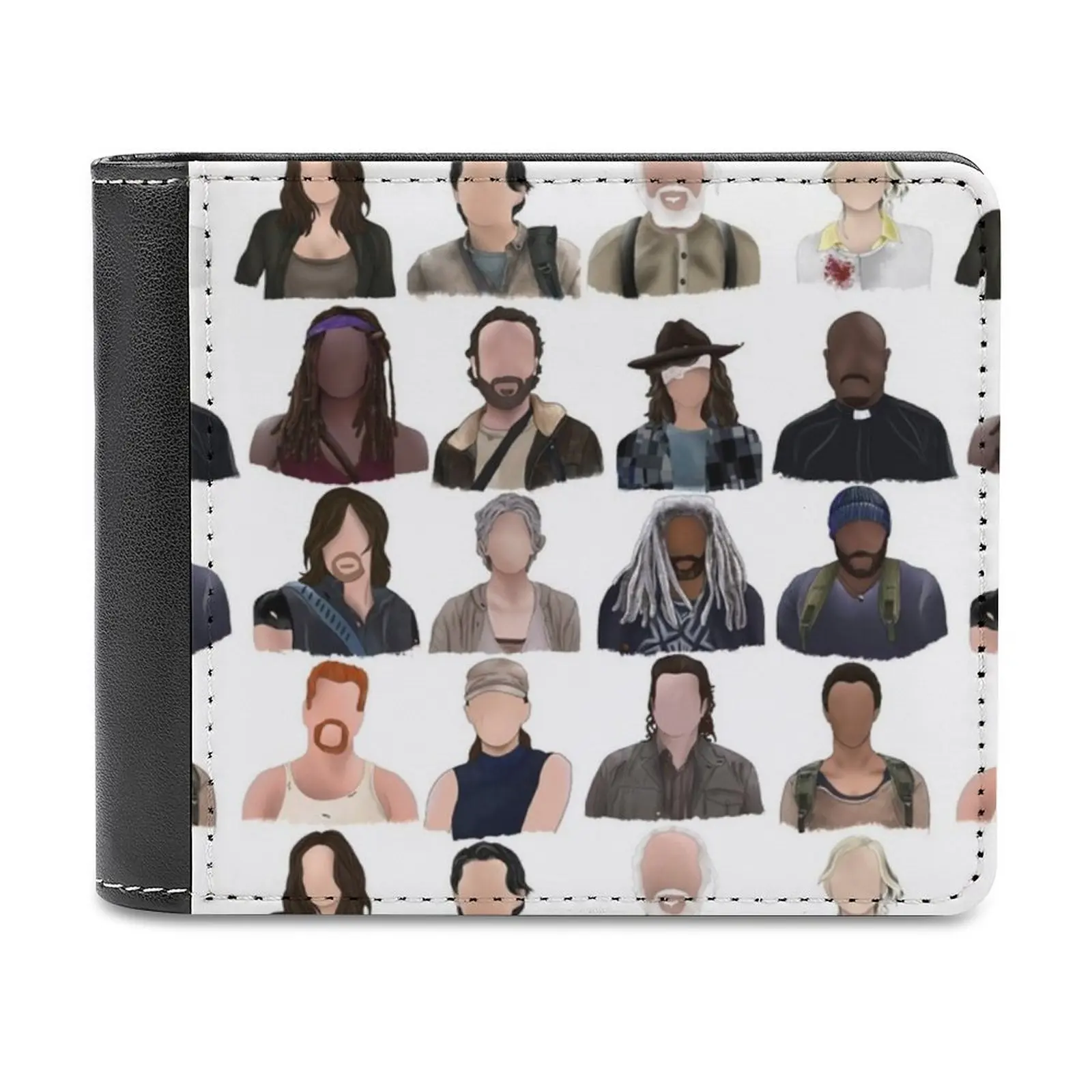 Zombie Cast New Fashion Pu Leather Men's Wallet Women Purses Personalized Wallets Walking Dead Cartoon Portrait Series Zombie