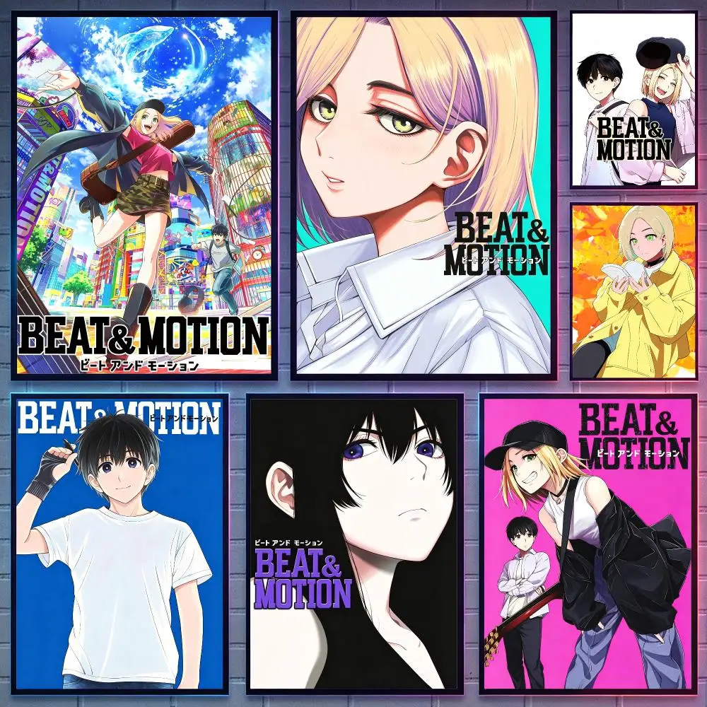 BEAT＆MOTION Poster HD Poster Anime Aesthetic Wall Art For Game Anime Lovers Bedroom Gaming Room Decor Ideal Gift
