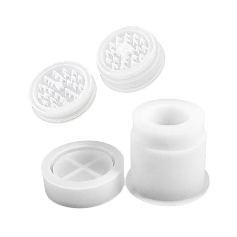 DIY Crystal Bottle Silicone Mould Epoxy Resin Mold Storage Cylindrical Bottle Smoke Grinder Combination Set Concrete Molds