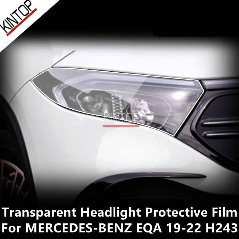 

For MERCEDES-BENZ EQA 19-22 H243 TPU Transparent Headlight Protective Film, Headlight Protection, Film Modification