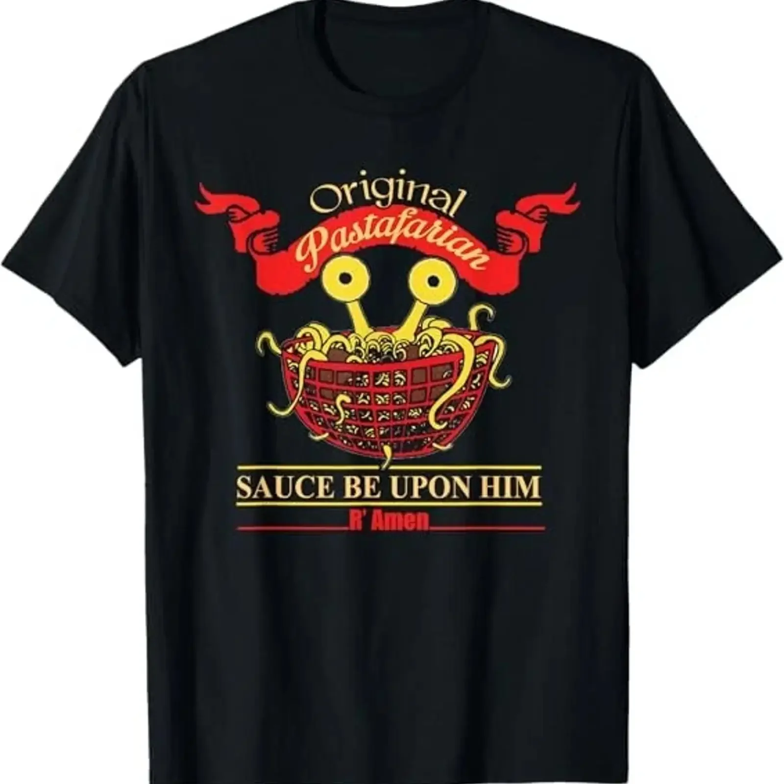 MOST POPULAR Atheist Anti Religion Flying Spaghetti Monster Pasta T Shirt S 3XL vintage Washed Unisex Stretched Breathable