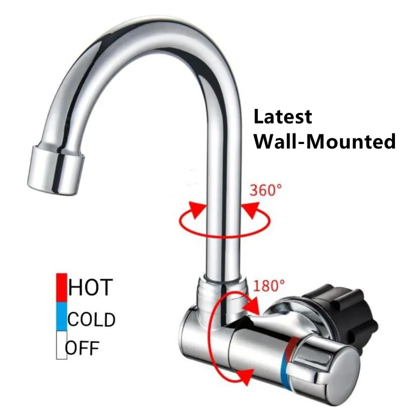 Caravan Accessories Bathroom Kitchen Tap 360° Rotatable Bathroom Tap Swivelling Kitchen Tap Single Lever Mixer Tap