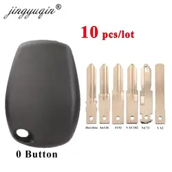 jingyuqin 10szt Transponder Car Key Shell Dla Renault Logan Kangoo Duster Clio Twingo Modus Master Primastar Dacia Nissan Opel