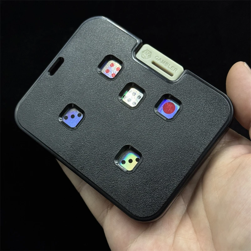 Novelty 5-hole Dice EDC Fidget Slider Single-sided Press Fidget Toy Plastic Stress Relief Toy ADHD Focus Toy Unique Gifts