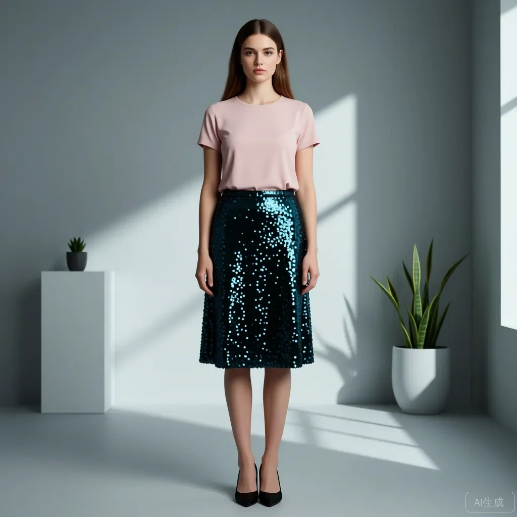 

Летняя тенденция 2026. Юбка-миди трапециевидной формы с высокой талией и пайетками. Вечернее блестящее платье. Элегантное красное платье средней длины. Горячая распродажа Ever Pretty.