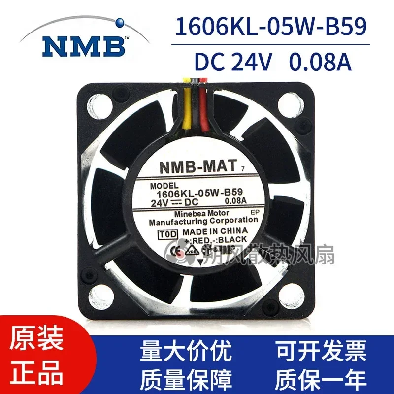 for NMB 1606KL-05W-B59 4015 4CM 24V 0.08A Three-wire Cooling Fan with Signal Detection