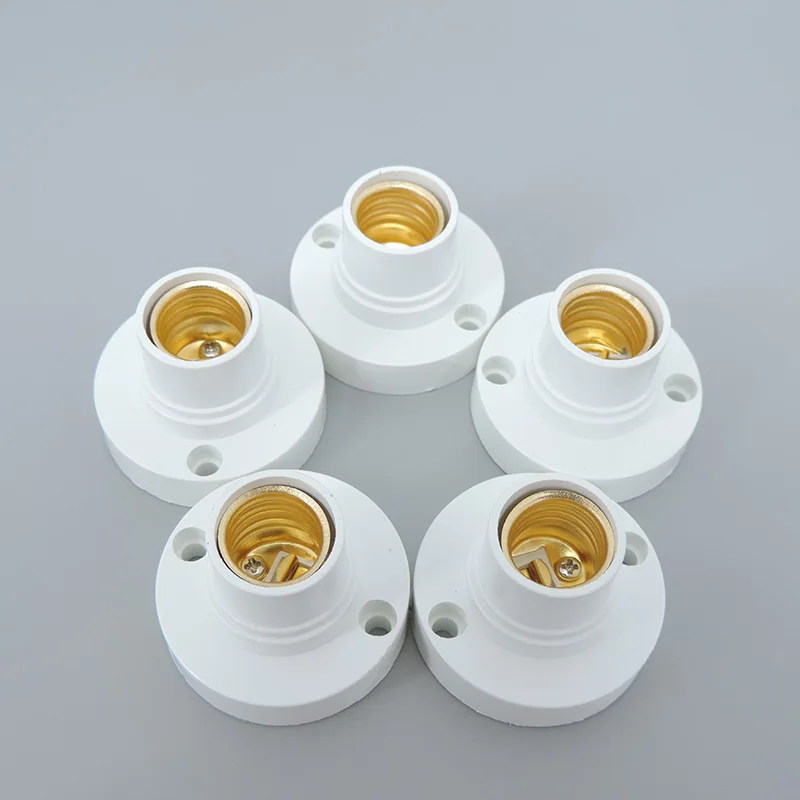 E14 Light Bulb Socket Holder Base Adapter Converter White Black Screw Cap Fitting for LED Lamp AC 110V-230V Power