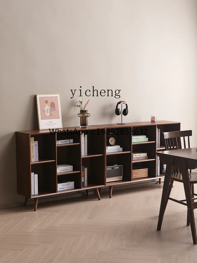 ZZ XL Solid Wood Bookcase Display Cabinet Children's Floor Bookshelf Picture Book Rack Multi-Functional Storage Rack