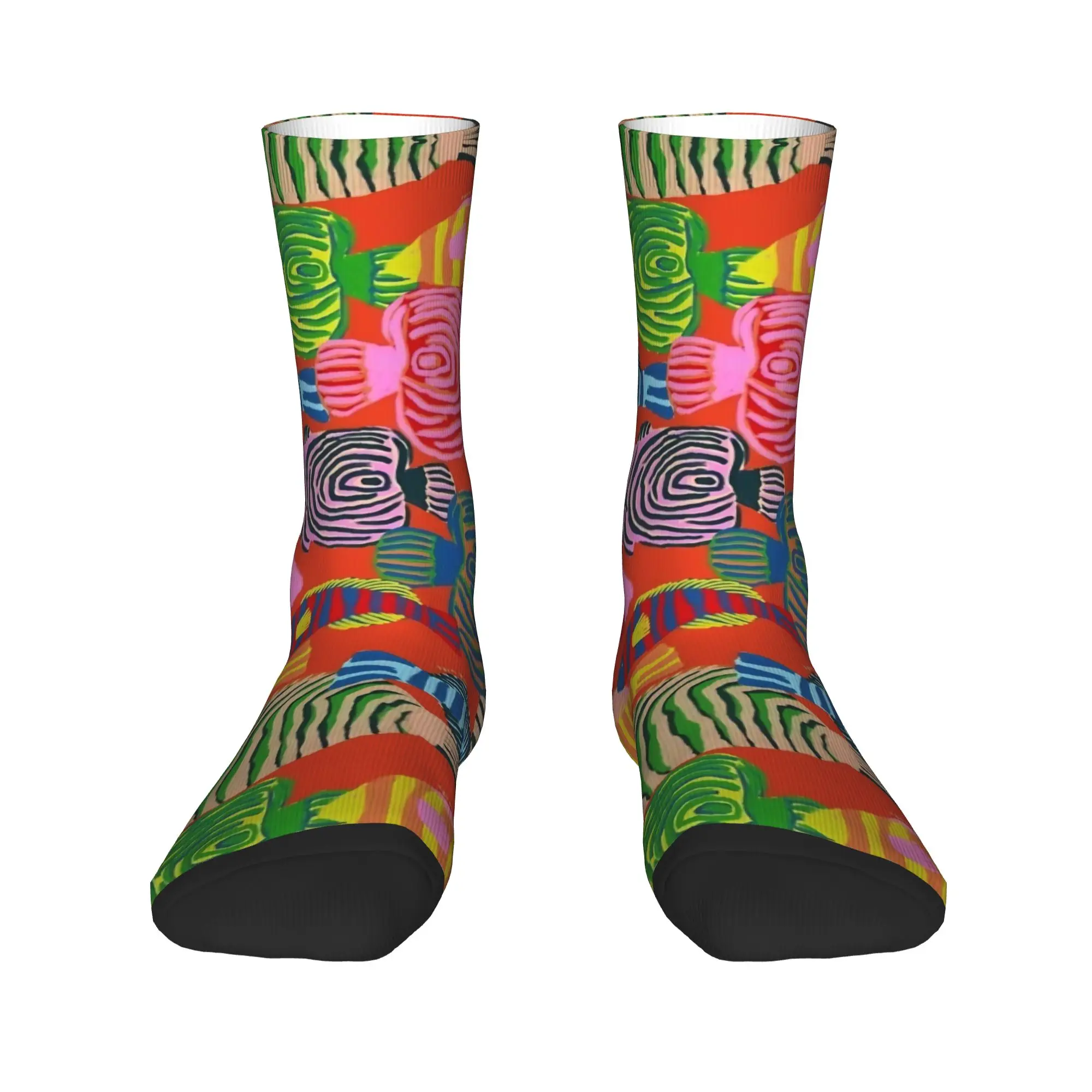 Fish Bait Socks Colorful Printed Fish Fishing Pattern Graphic Stockings Anti Skid Couple Socks Autumn Funny Skateboard Socks