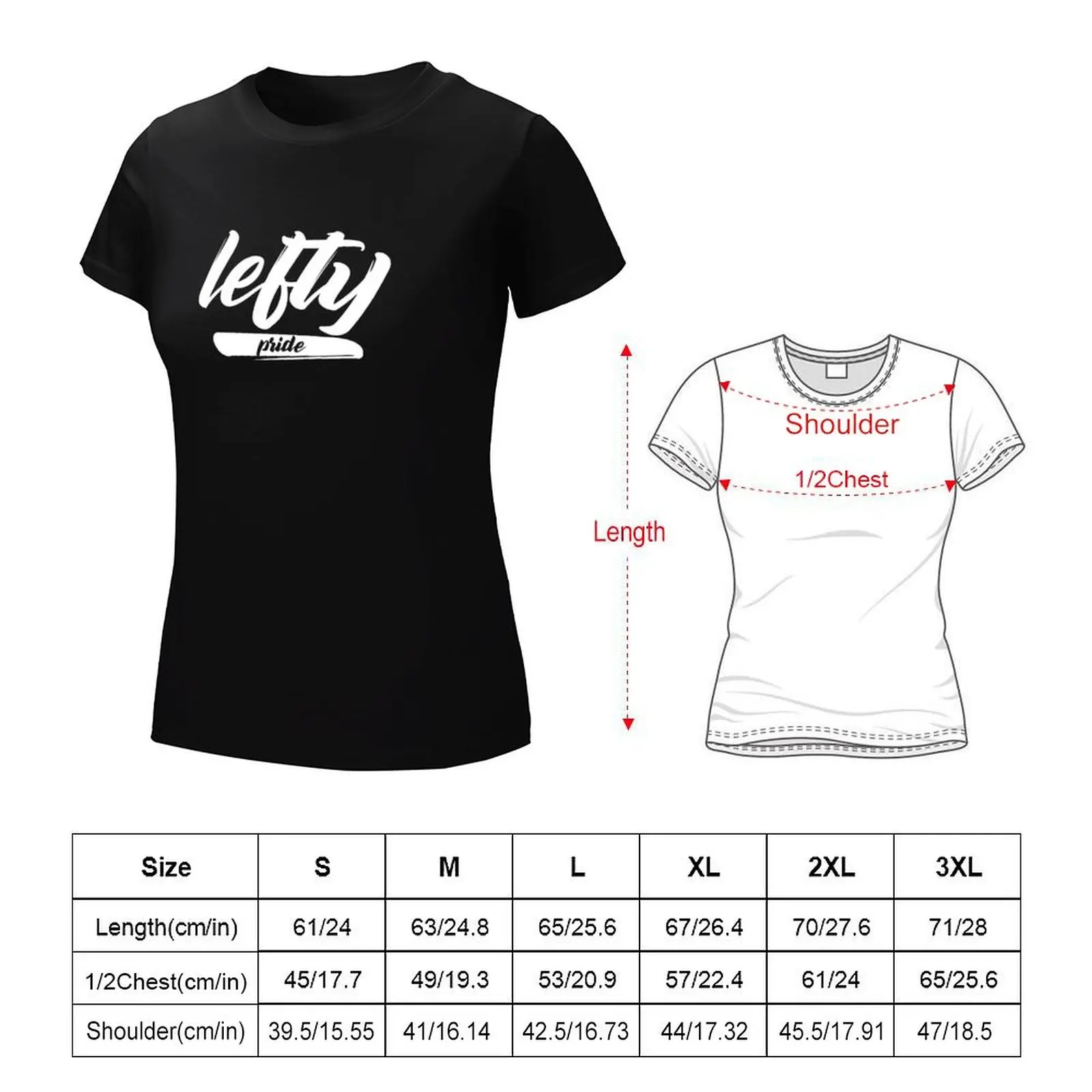 Lefty-T-shirt bonito do orgulho do orgulho das mulheres, roupa do vintage, moda extragrande das senhoras