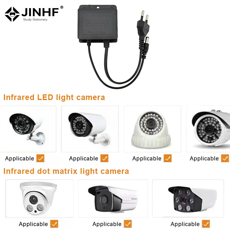 1Pcs EU/US Plug DC12V 2A Waterproof Power Adapter For CCTV Security Surveillance AHD Camera Charger NVR DVR Input AC100V-240V