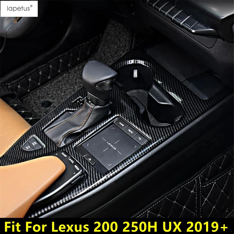 

Center Control Shift Gear Panel Water Cup Frame Decoration Cover Trim For Lexus UX 200 250H 2019 - 2024 Carbon Fiber Accessories