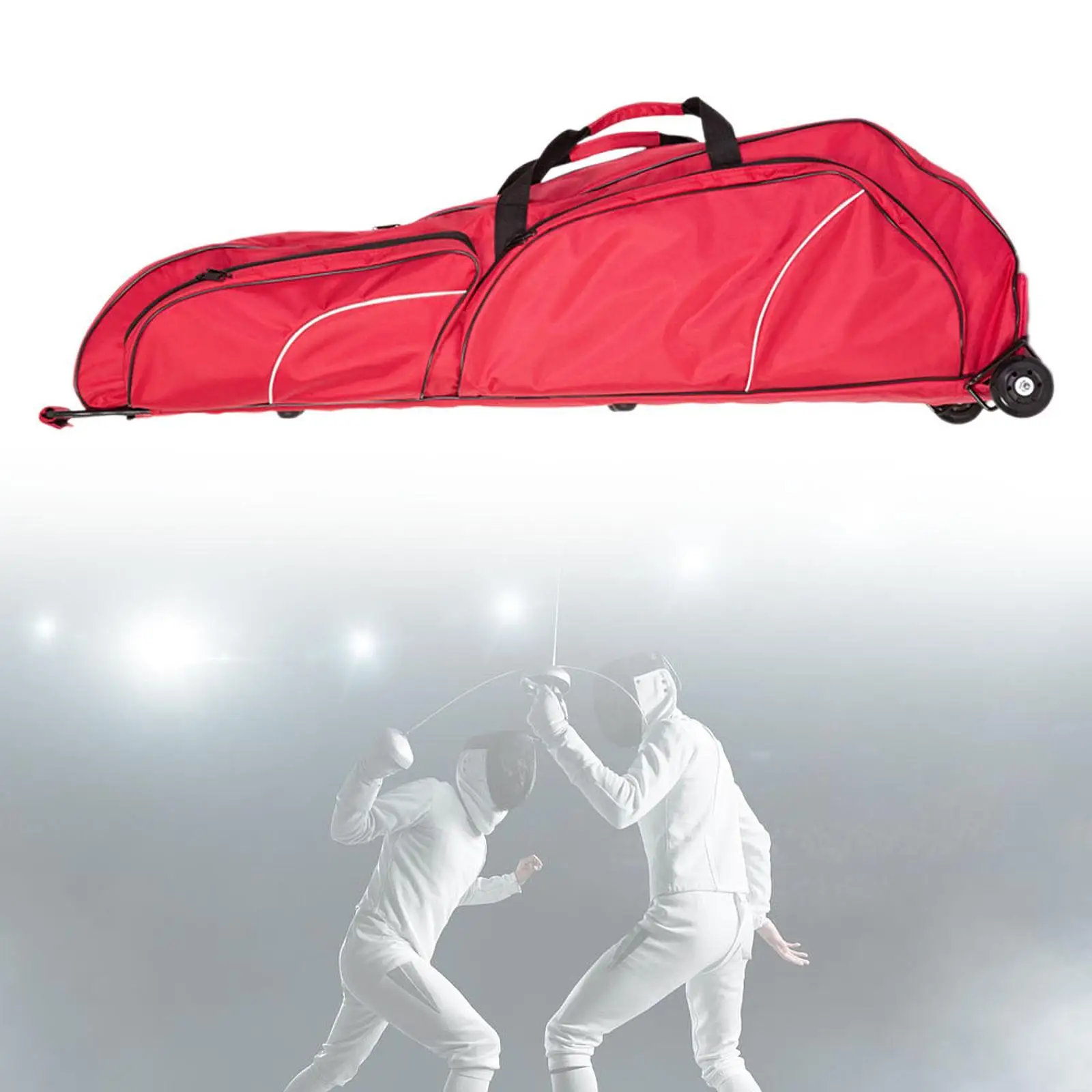 Rolling Fencing Bag Trolley Case Convenient to Carry Large Capacity with Handle Lightweight Storage Bag for Epee Beginners