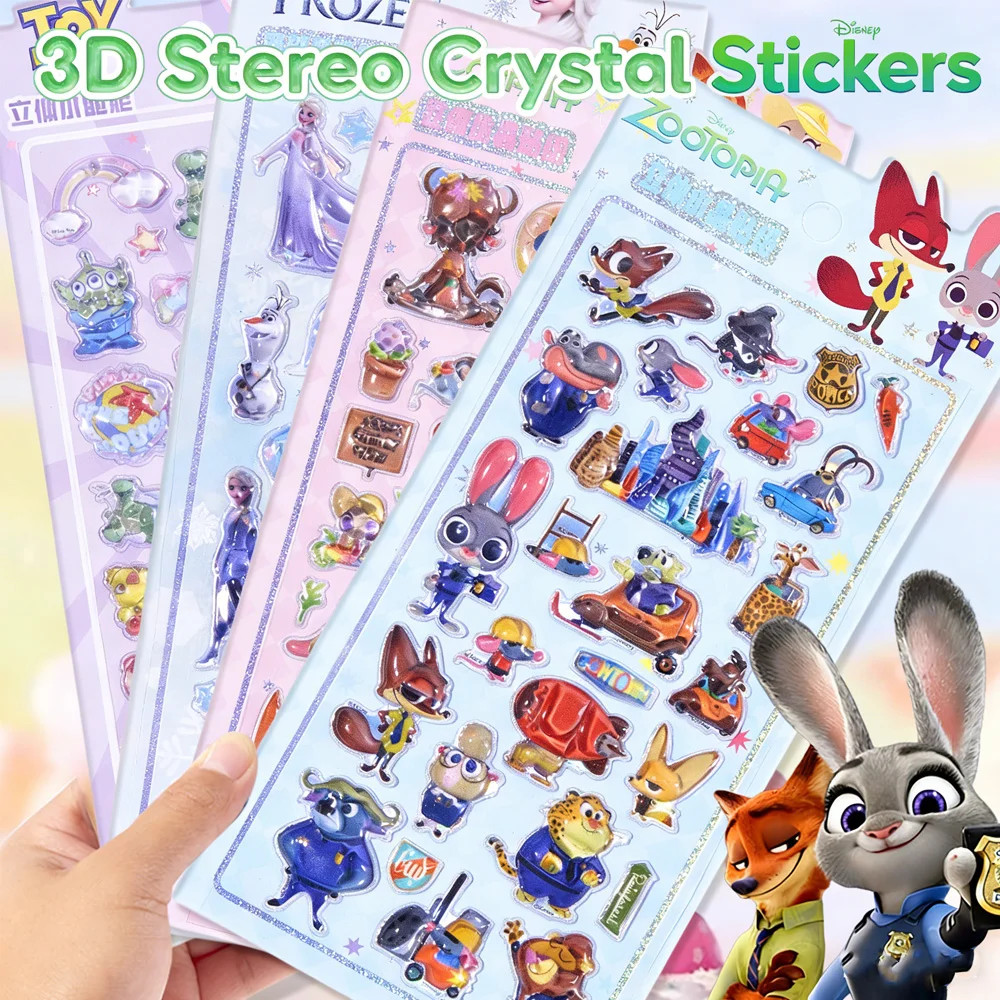 

Сумасшедшая Зверополис 3D кристалл рельеф падение клей анимация наклейки из фильмов детские милые мультяшные наклейки на чехол для телефона день рождения