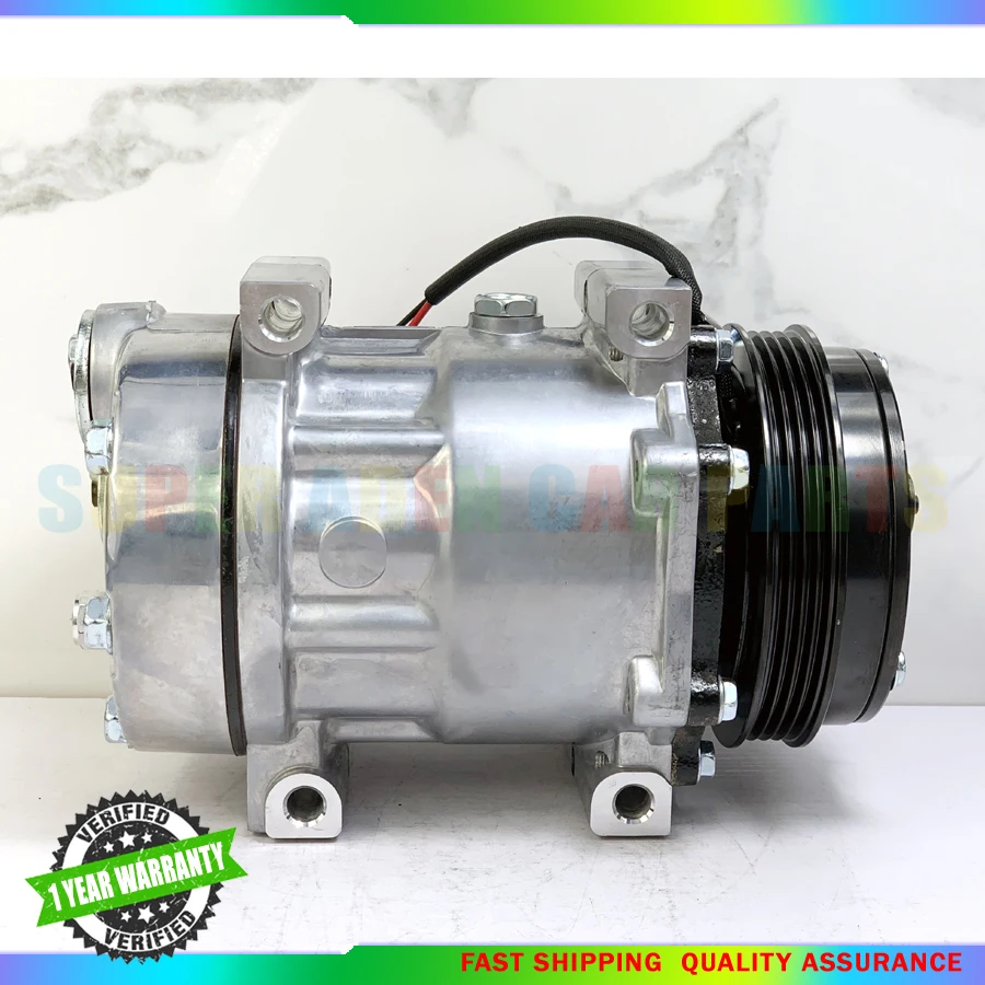 New Air Conditioning AC Compressor SD7H15 For Ford New Holland Combine Forage Harvester 84448669 504224553 50408093001 504221553