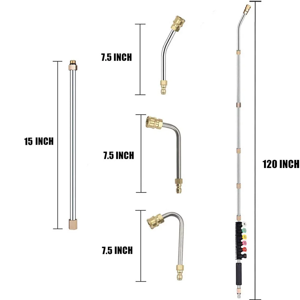 120-calowe końcówki dysz natryskowych do myjki ciśnieniowej Karcher M22-14 Sun Joe Anlu Car Cleaner 1/4\'\' Quick Connector