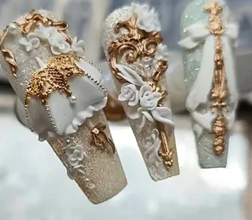 

1Pcs Silicone Nail Mold Cartoon Dream Lace Umbrella 3d Nail Jewelry Artistic And Creative Nail Mold