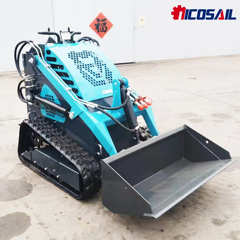 

Compact Mini Skid Steer Loader Featuring 1 Ton Capacity Gentle Rubber Track System for Turf Protection and Efficient Ground Work