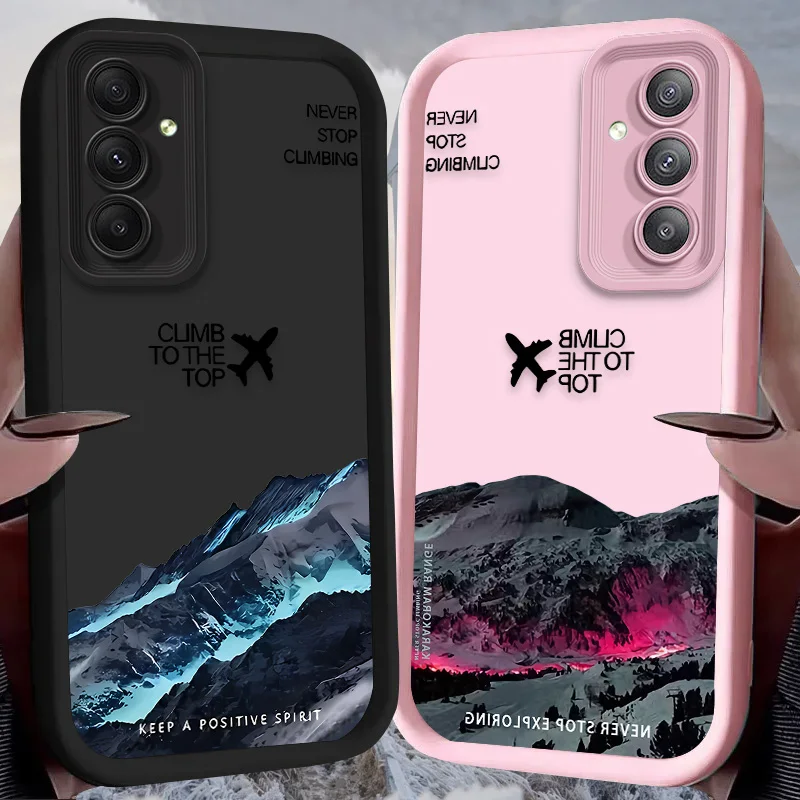 Aurora Snow Mountain Scenery Case for Samsung Galaxy A35 A55 A15 A25 A16 A06 A05 A05S A24 A13 A23 A12 A22 A32 A52 A71 A51 4G