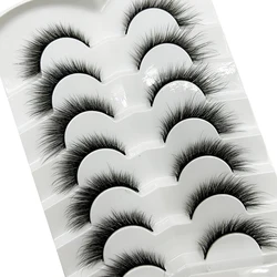 5/7 Pairs Natural Cat Eye Lashes Faux Mink Eyelashes Fake Lashes Soft Faux Eyelash Makeup maquillaje maquiagem