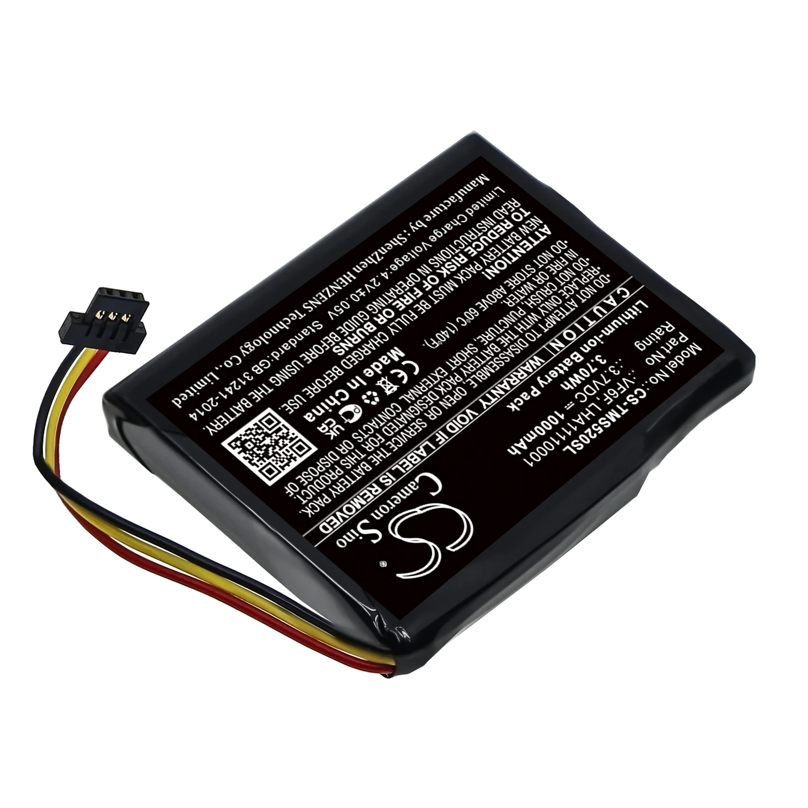 Akumulator litowo-jonowy do TomTom, nawigacja GPS, 3.7V,1000mAh,Start 52, VF6F,LHA11110001