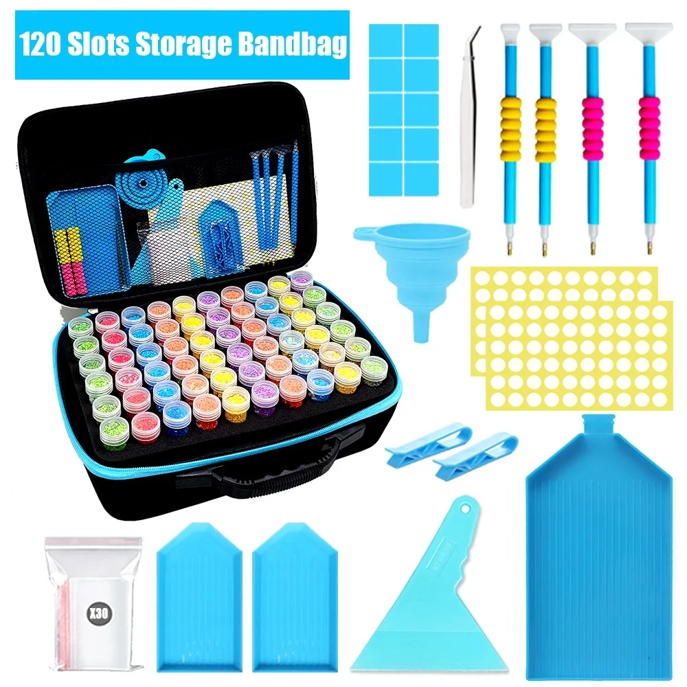 Diamond Painting Bottle Tool Accessories Suitcase Storage Box Accessories Beads Mosaic Pen Stylus Work Cover 5D Diamond Painting