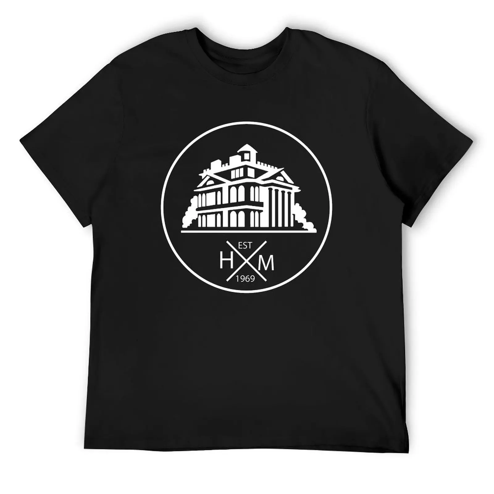 WHITE Haunted Mansion Logo T-Shirt Short sleeve tee boys whites designer shirts mens shirts graphic tee