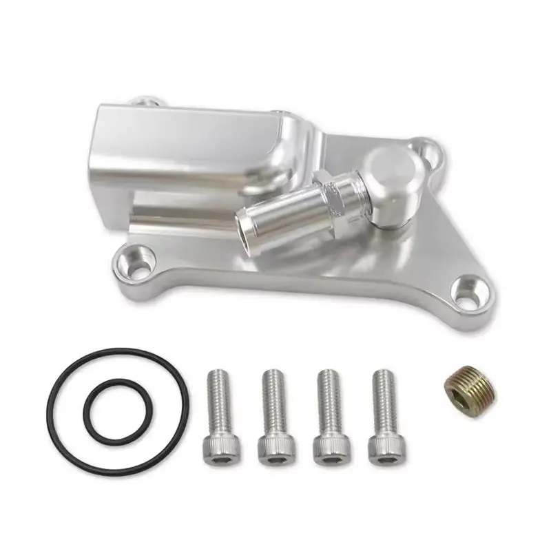 A64P-Upper Coolant Housing Replacement For Honda Acura K20 Z3 K24 K Series Convenient Installation With Straight Elbow Hose