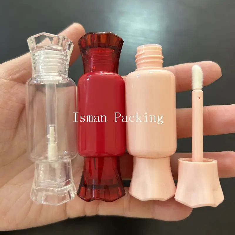 

50Pcs Unique Cute Candy Liquid Lipstick Lipgloss Container Empty Cute clear Pink red Lip Gloss Packaging Tubes For Kids 8ml