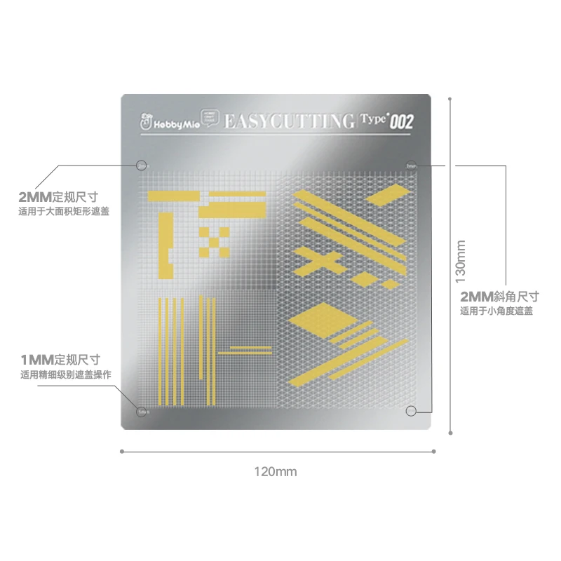 Hobby ata o-Ruban de masquage en métal, planche à découper, polymères, périphérie, motif géométrique, modèle exécutif, outils de bricolage