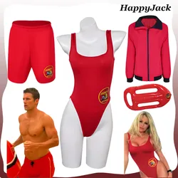 Adult Women C.J. Parker Cosplay Summer Jumpsuit Swimwear Outfits Swimsuit Baywatch Fantasy Costume Halloween Carnival Suit
