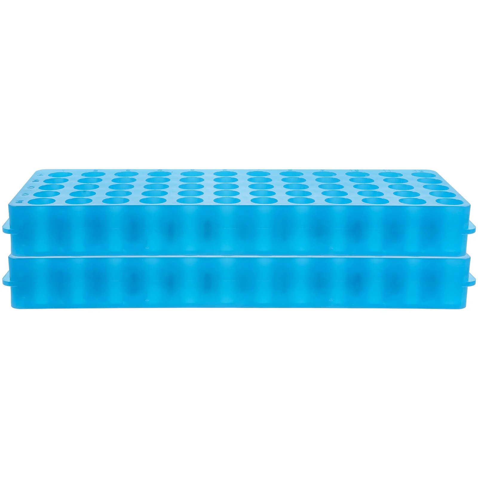 

2pcs Tube Rack Double Sided Shelf Lab Plastic 0.5ml 1.5ml 2ml Test Tube Holder Blue Reusable Storage for Teaching