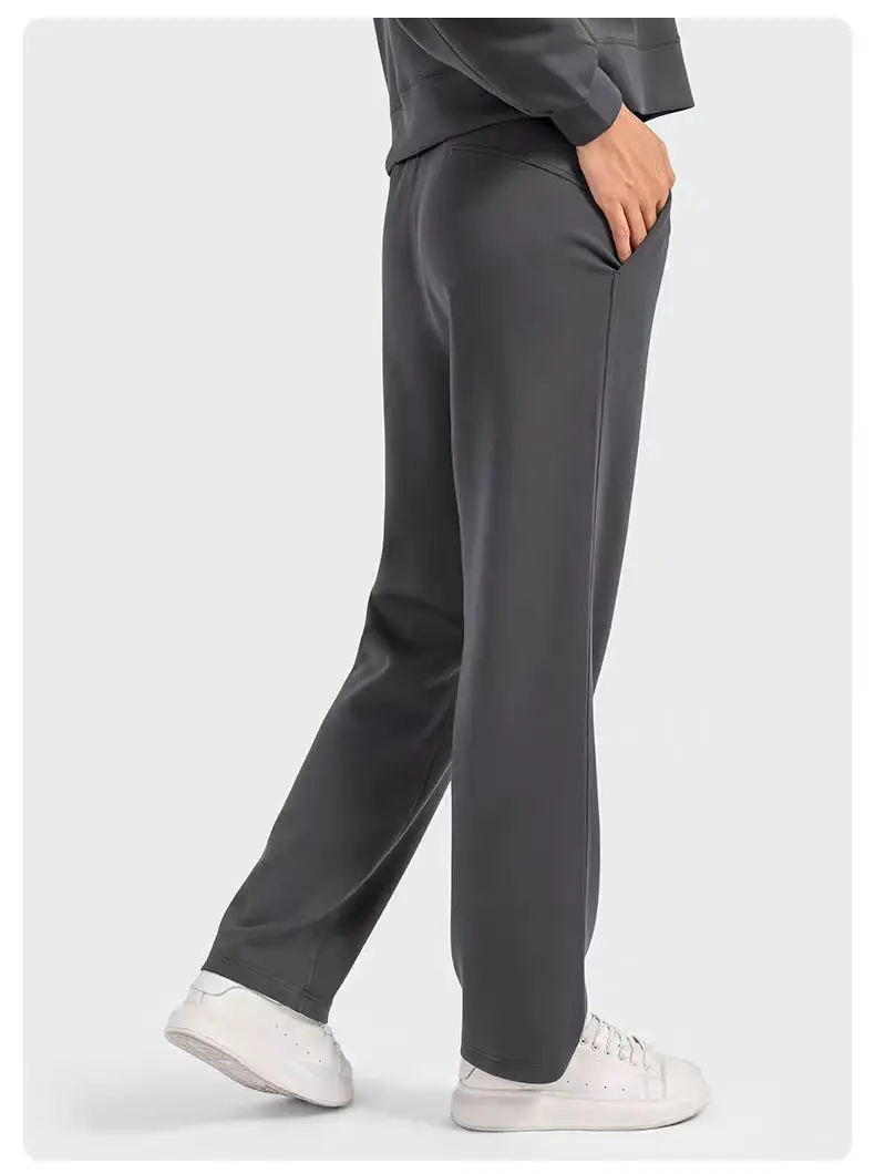 

Lemon Women Sports Sweatpants Loose Casual Air Layer Straight Running Fitness Pants Softstreme High-Rise Drawstring Cotton Pants