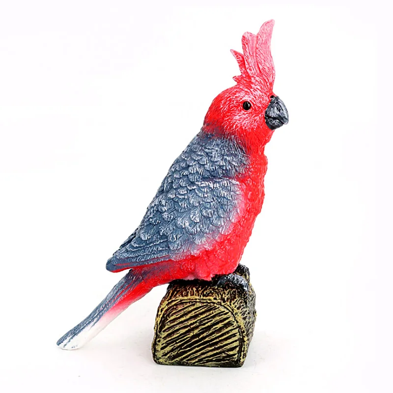 Cognitive Simulation Toy Wildlife Model Parakeet Macaw Action Figures Miniature Ornament Accessories Car Interior Desktop Toys