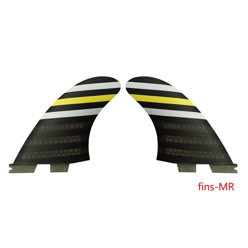 Surf Accessories striped version Fins for FCS 2 Fin Honeycomb Keel Fiberglass Surf Fin Size M