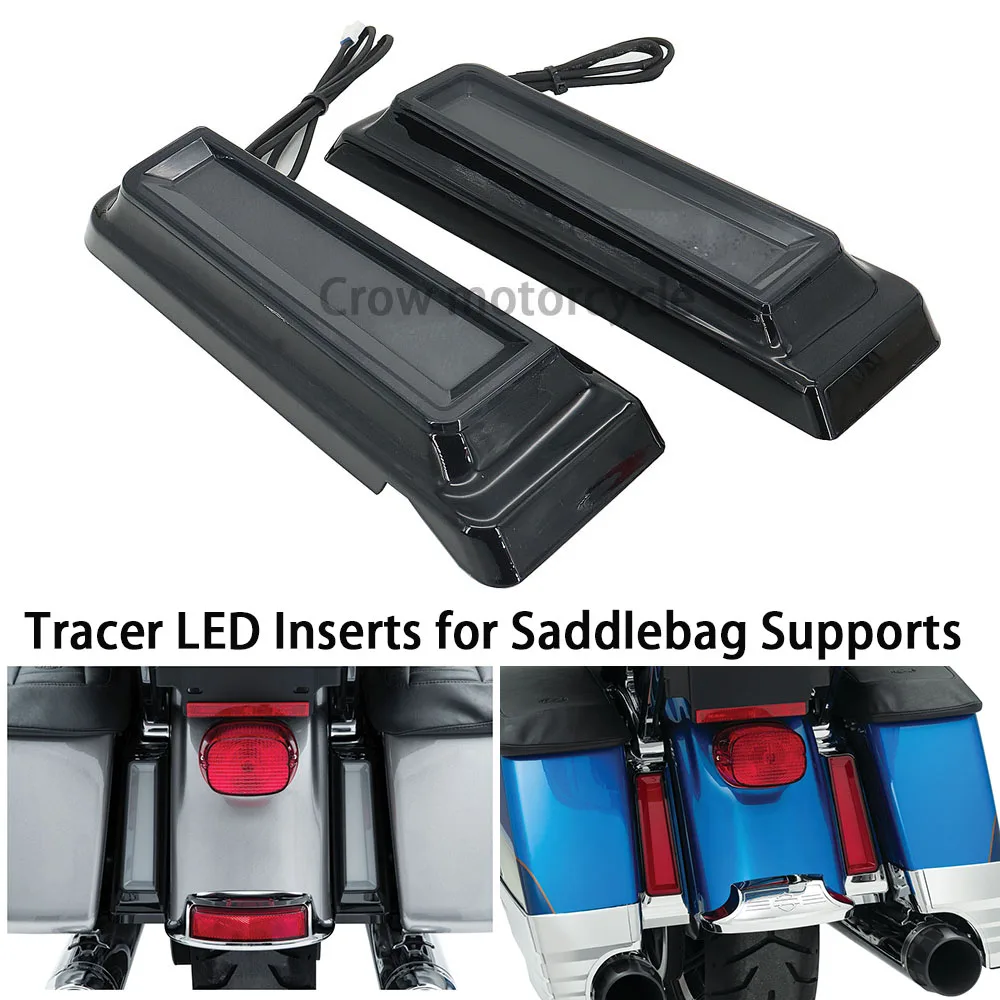 

Motorcycle Tracer LED Inserts for Saddlebag Supports For Harley Touring Road Electra Glide CVO Limited FLHTKSE 2014-Up