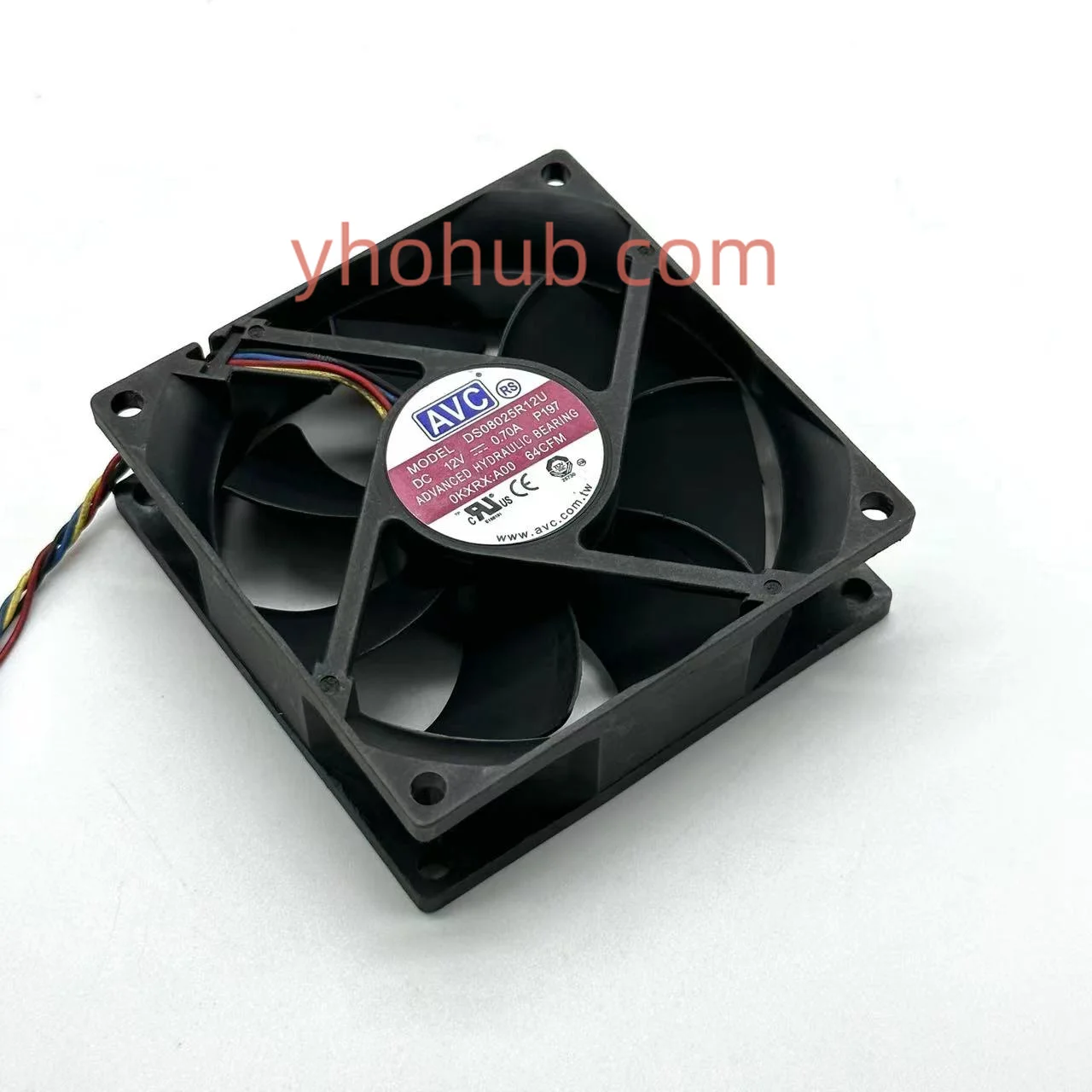 

AVC DS08025R12U P197 DC 12V 0.70A 4-wire 80X80X25mm Server Cooling Fan