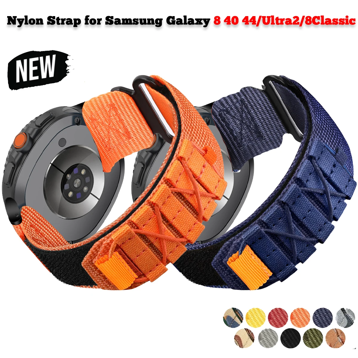 

Нейлоновый ремешок с дорожной петлей для Samsung Galaxy Watch 8 Ultra 2 Correa, спортивный браслет на запястье для Samsung Galaxy Ultra 47 мм, аксессуары