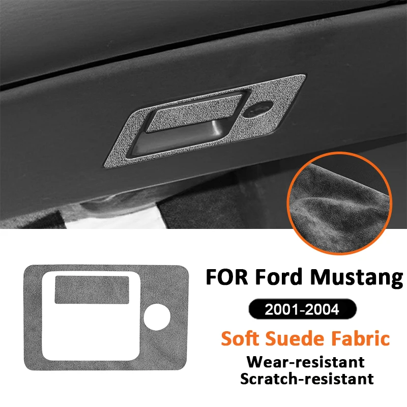 

Soft Suede Fabic Car Interior Co-Pilot Storage Box Pull Handle Switch Panel Frame Decoration Sticker For Ford Mustang 2001-2004